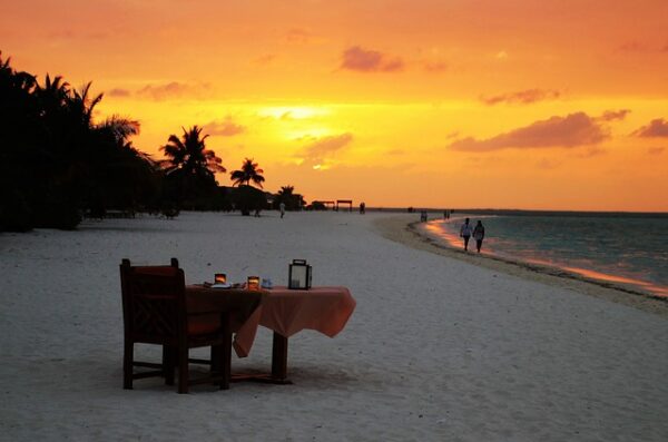 Zachód słońca na Malediwach
